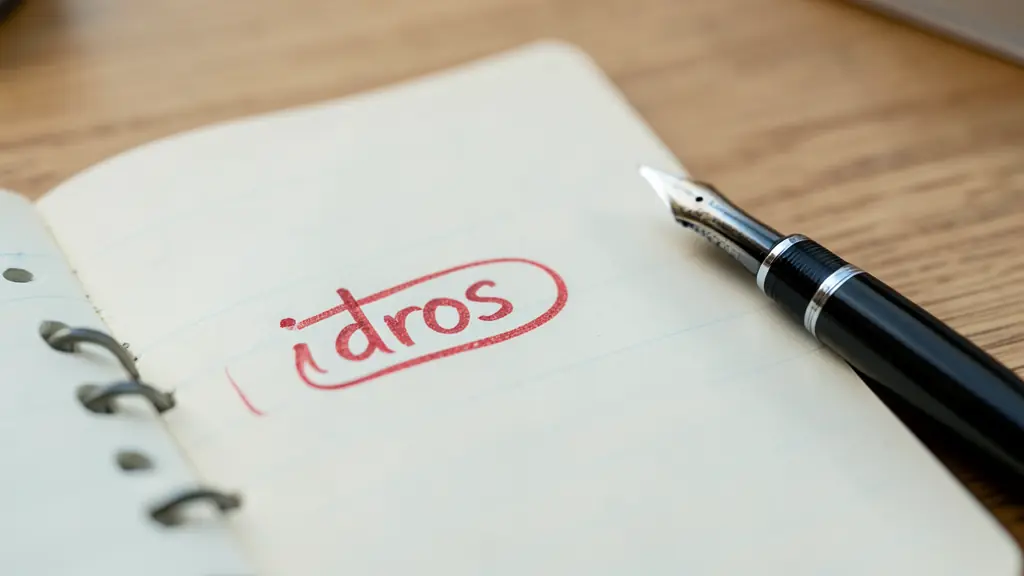 Carnet de grammaire espagnole avec les formes irrégulières idos et iros entourées en rouge